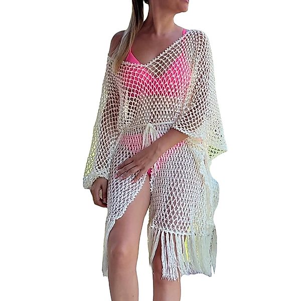 RWEUOQ Strandkleid Böhmische Damen Bikini-Überzug,gehäkelt Bademode günstig online kaufen