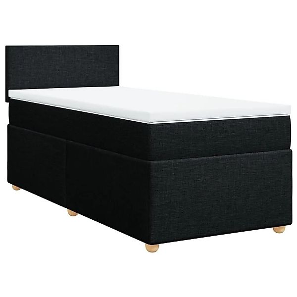 vidaXL Boxspringbett mit Matratze Schwarz 90x200 cm Stoff 3286558 günstig online kaufen