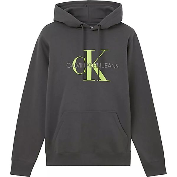 Calvin Klein Jeans Seasonal Monogram Regular Kapuzenpullover S Gray Pinstri günstig online kaufen