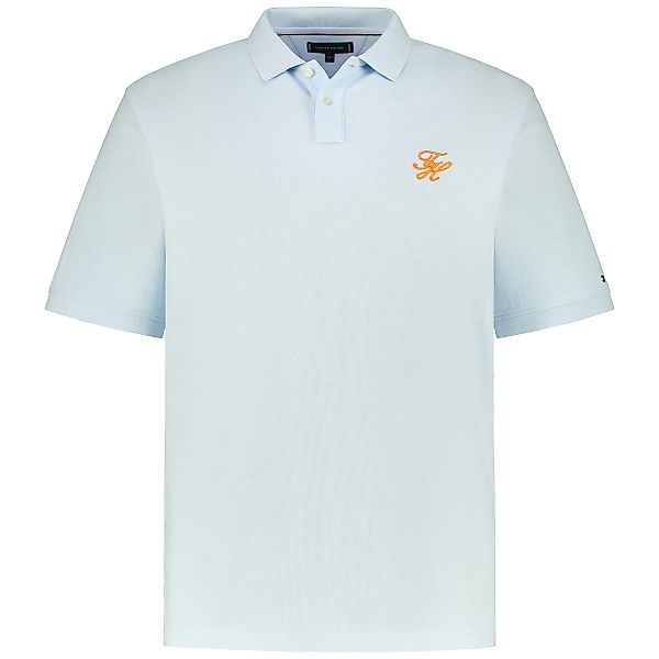 Tommy Hilfiger Poloshirt mit Label-Stickerei Farbe hellblau Größe: 3XL günstig online kaufen