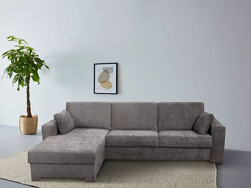 Home affaire Ecksofa Roma "M" Matratzenhöhe 14 cm, Dauerschlaffunktion, mit günstig online kaufen