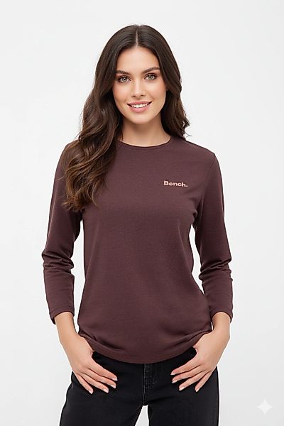 Bench. 3/4-Arm-Shirt "ROMILEY" tailliertes Basic mit 3/4 Arm und Logoprint günstig online kaufen