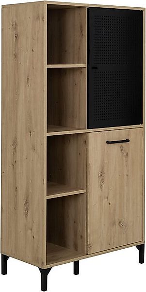 Gami Hochschrank CRAFT Hochchrank mit 2 Türen und 4 offenen Fächern günstig online kaufen