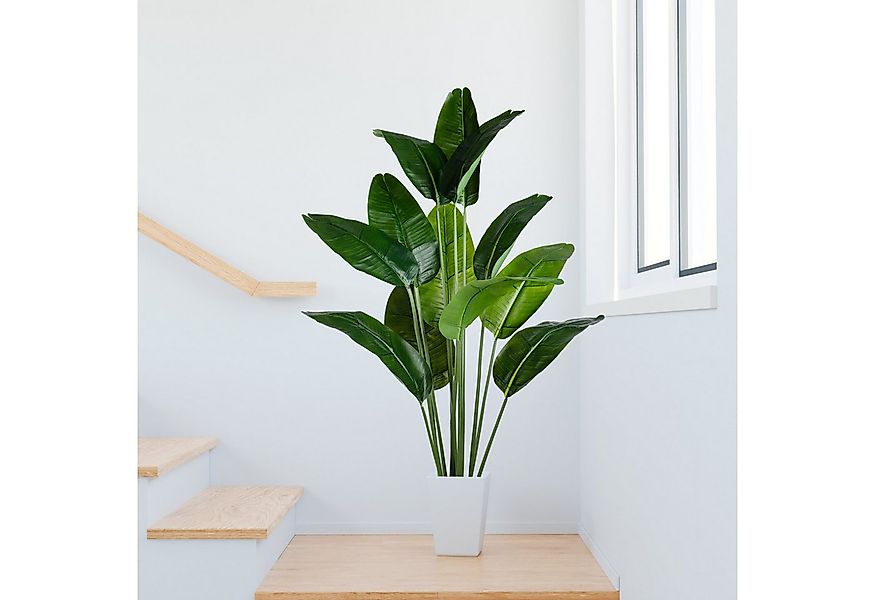 Kunstpalme Künstlicher Bananenbaum mit Topf, Kunstpflanze, Kunstbaum Banane günstig online kaufen