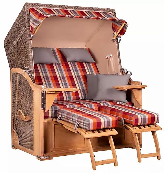 Strandkorb Spiekeroog Teak PE grey Dessin 584 günstig online kaufen