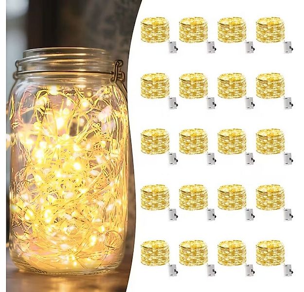 Montegoni Lichterkette LED Lichterkette 20er Set warmweiß 2m Batteriebetrie günstig online kaufen