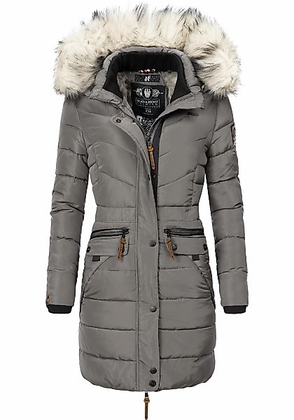 Navahoo Steppmantel "Paula", stylischer Winter Parka m. edlem Fellimitat günstig online kaufen