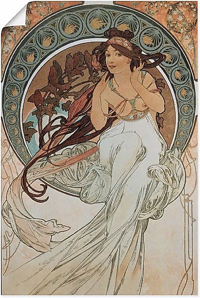 Artland Wandbild »Vier Künste: Die Musik. 1898«, Frau, (1 St.), als Alubild günstig online kaufen