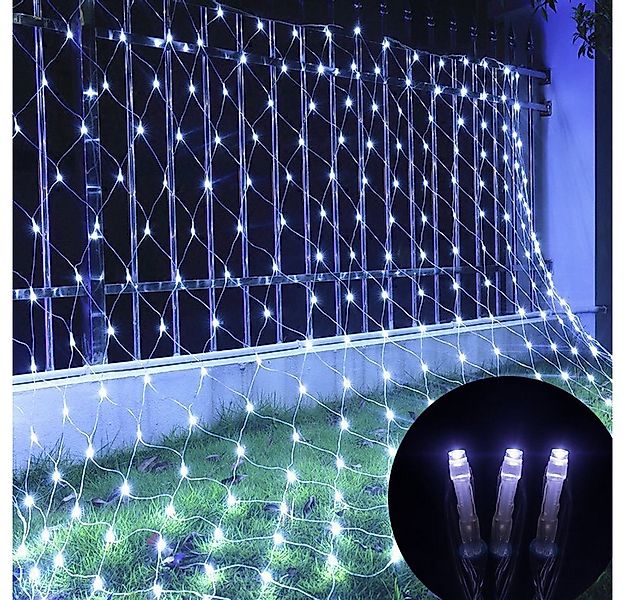 Rosnek Lichternetz Lichtervorhang mit Stecker, 8 Modi, Speicherfunktion, 31 günstig online kaufen