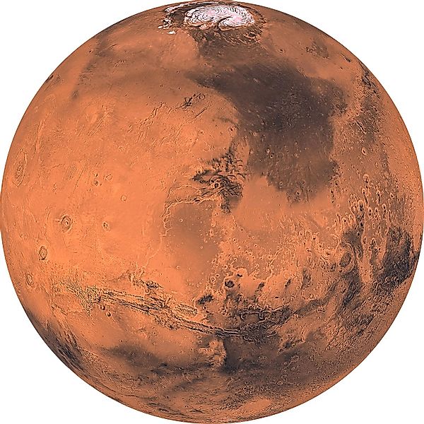 Sanders & Sanders Selbstklebende Runde Tapete Planet Mars Terrakotta Ø 125 günstig online kaufen