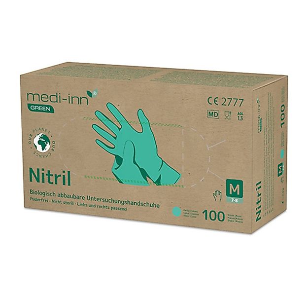 Medi-Inn Nitril-Handschuhe GREEN Nitril Einmalhandschuhe, grün, biologisch günstig online kaufen