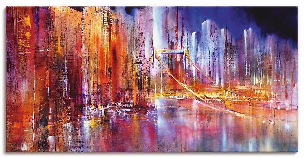 Artland Leinwandbild "Stadtansicht II" Brücken 1 Stk. tlg. auf Keilrahmen g günstig online kaufen