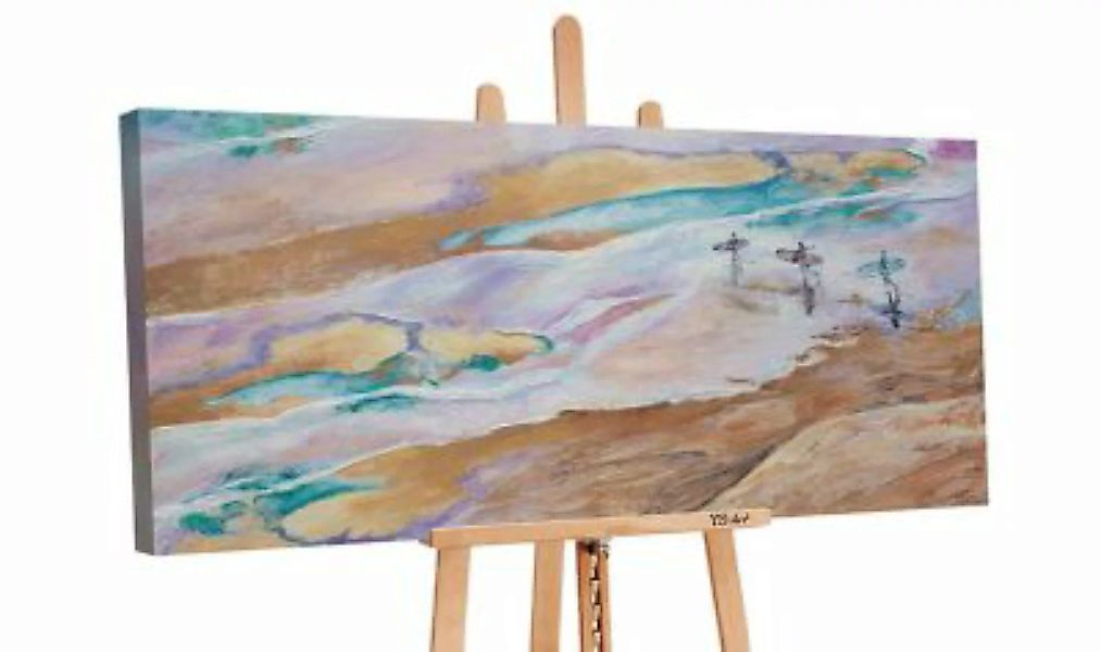 YS-Art™ Gemälde YS-Art modernes Acryl Gemälde „Meerabenteuer“ mit Surfer bu günstig online kaufen