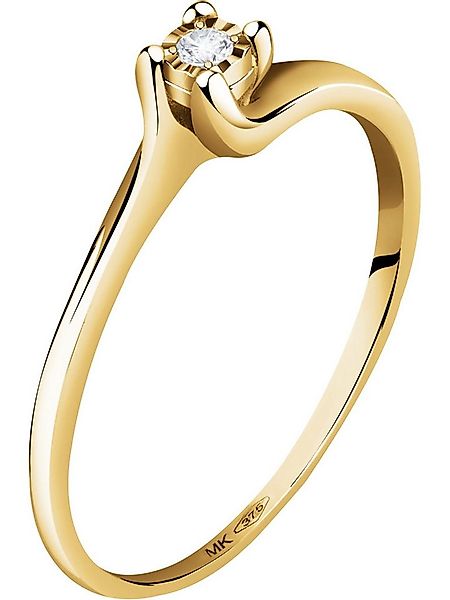 CHRIST Diamantring CHRIST Damen-Damenring 375er Gelbgold Diamant günstig online kaufen