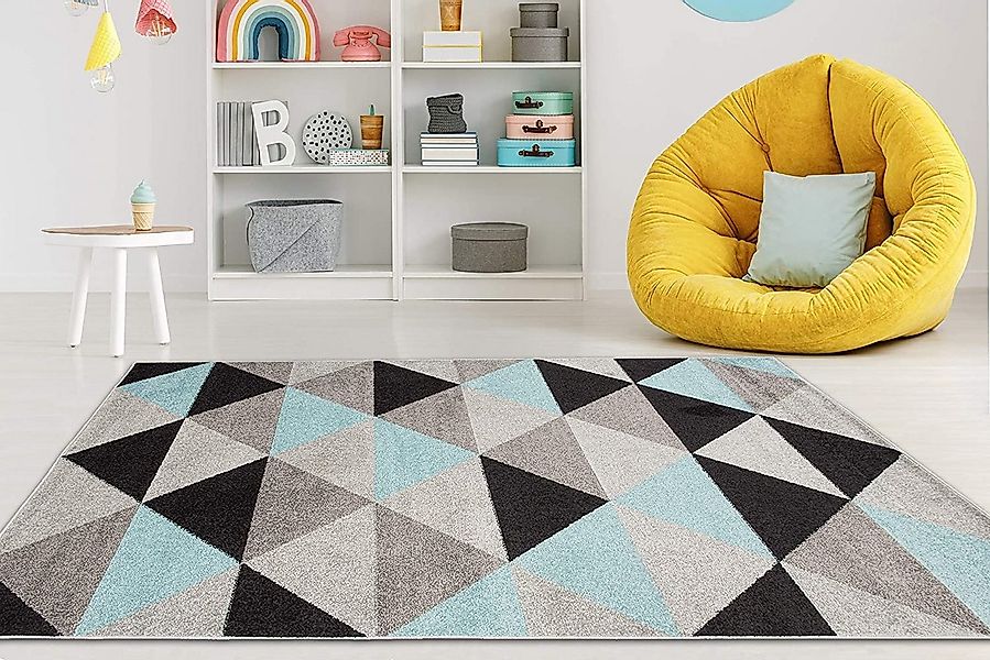 Mazovia Teppich LAZUR_Geometric, 120x170, Geometrisch, Modern, Kurzflor, Ge günstig online kaufen