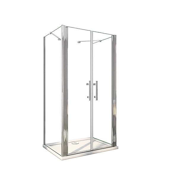 Duschparadies U-Duschkabine 70 x 140 x 70 cm U-Kabine Höhe 195cm Doppeltür günstig online kaufen