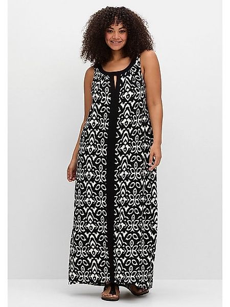 Sheego Maxikleid Große Größen mit Ornamentdruck und Cut-outs günstig online kaufen