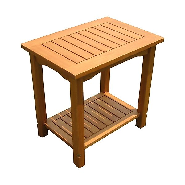 Spetebo Gartentisch Eukalyptus Holz Beistelltisch SANTA günstig online kaufen