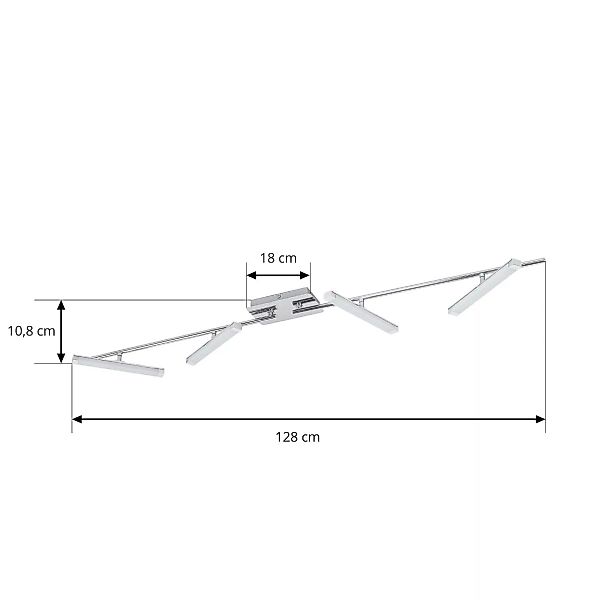 Pilou - 4-flammige LED-Deckenleuchte, dimmbar günstig online kaufen