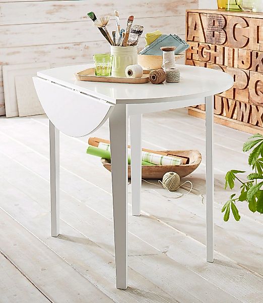 OTTO home Esstisch mit abklappbaren Seitenteilen, in zwei Farbvarianten, Hö günstig online kaufen