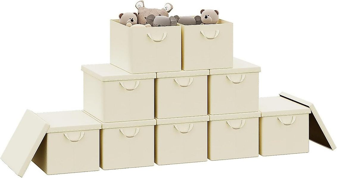 Woltu Aufbewahrungsbox (10 St., Set), mit Deckel, mit Griffen, faltbar günstig online kaufen
