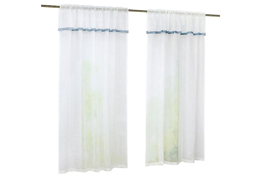 Delien Scheibengardine (1 St), Stangendurchzug, transparent, Landhaus Leine günstig online kaufen