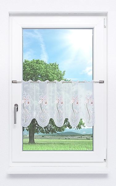 Plauener Spitze® Scheibengardine Orchideen, (1 St), günstig online kaufen
