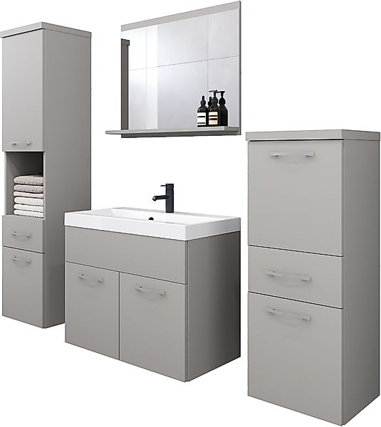 welltime Badmöbel-Set »ELDA«, (Komplett-Set, 5 St.), Waschtisch inkl. Wasch günstig online kaufen