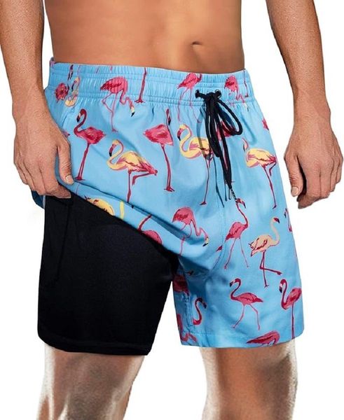 Daskoo Badeshorts Herren Badehose mit Kompressionsfutter, günstig online kaufen