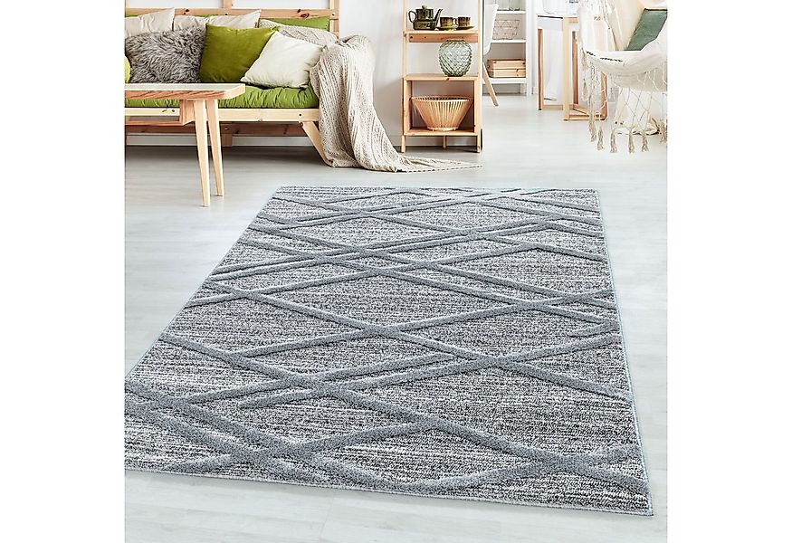 SIMPEX24 Teppich Boho Design, Rund, Höhe: 20 mm, Teppich Wohnzimmer Boho De günstig online kaufen