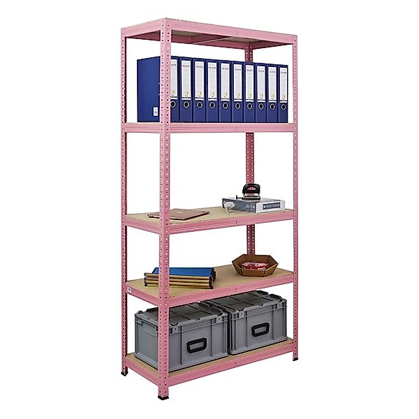 PROREGAL® Regal Wohnregal PINK LADY 180x90x40cm Fachlast 175kg 5 Ebenen Pin günstig online kaufen