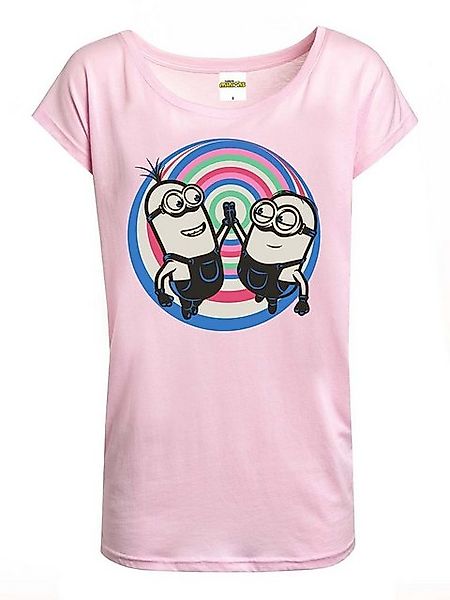 Minions Handshake Damen Loose-Shirt lightpink günstig online kaufen