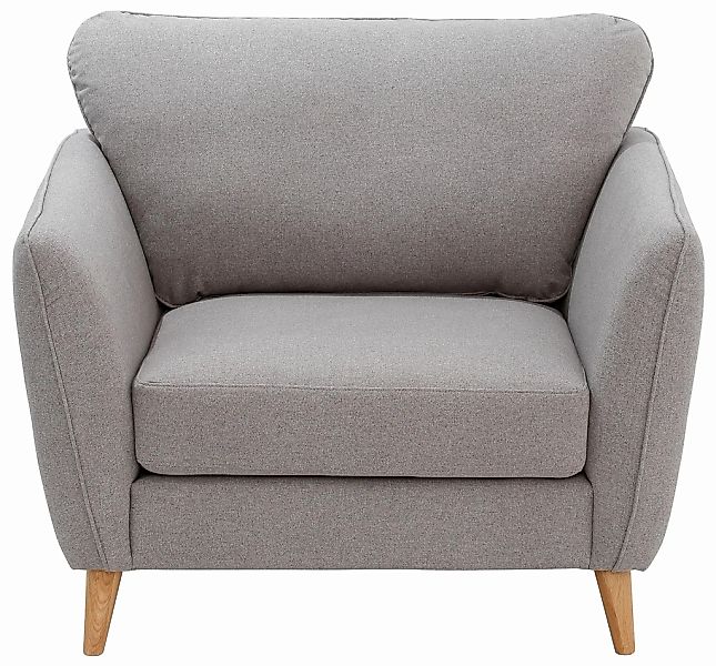Home affaire Sessel "MARSEILLE", Massivholzbeine Eiche, Landhausstil, Welle günstig online kaufen