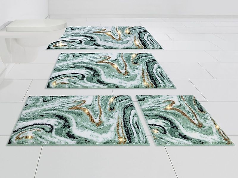 my home Badematte »Gloria« Höhe 20 mm rutschhemmend beschichtet fußbodenhei günstig online kaufen