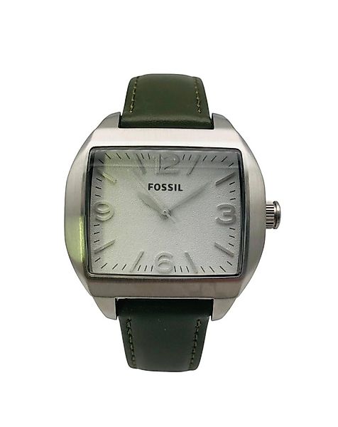 Fossil Quarzuhr Damenuhr Edelstahl Lederband Silber Grün - C181001-6 günstig online kaufen