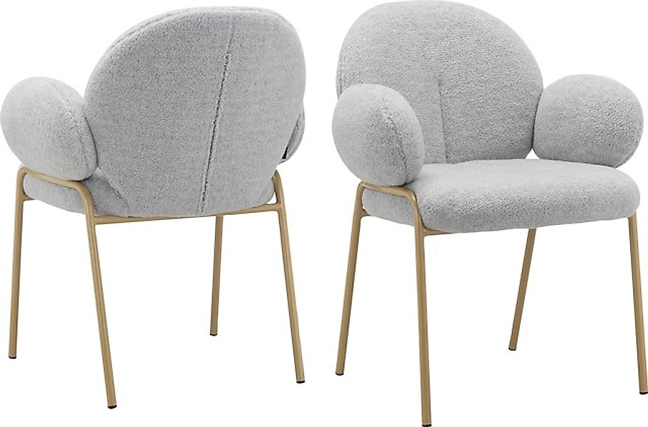Leonique Esszimmerstuhl »Albie« () 2 Stk. Luxus-Microfaser Teddyoptik Sitz günstig online kaufen