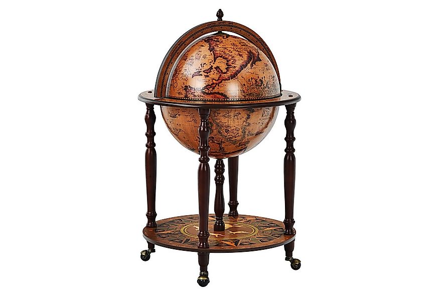 KOMFOTTEU Weinregal Globusbar, mit Rollen, Deckel & Bodenplatte günstig online kaufen