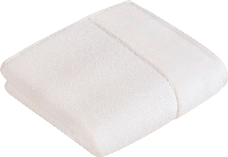 Vossen Handtuch »Pure«, (2 St.), Baumwolle & VEGAN, mit eleganter Veloursbo günstig online kaufen