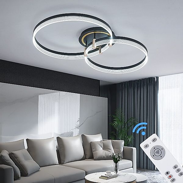 Eurotondisplay LED Deckenleuchte LED Deckenleuchte Fernbedienung/Handy-App günstig online kaufen