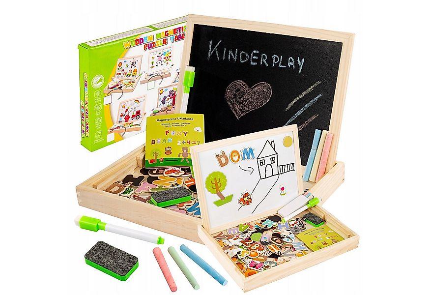 kinderplay Magnettafel Magnettafel aus Holz – beidseitig – Lernspaß für Kin günstig online kaufen
