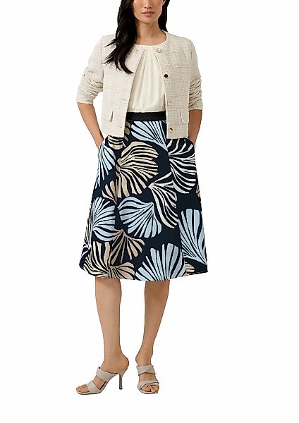 s.Oliver BLACK LABEL Midikleid Eingrifftaschen im Fabricmix und mit florale günstig online kaufen