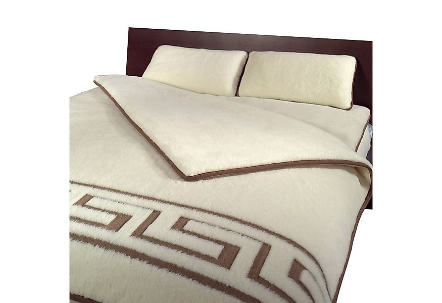 Hollert Naturfaserbettdecke, Greca 140x200 Naturdecke aus Merinowolle günstig online kaufen