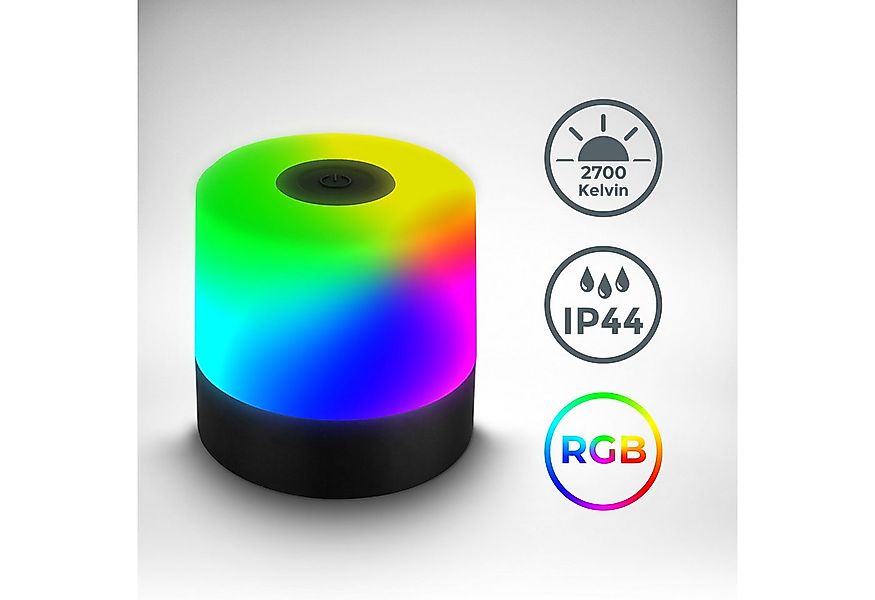 B.K.Licht Außen-Tischleuchte BKL1590 Kabellose RGB Tischlampe, 4-Stufen Dim günstig online kaufen