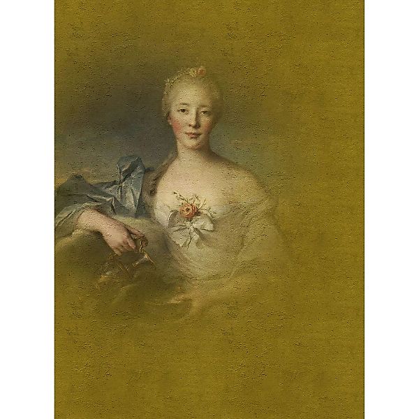 Fototapete Gemälde Portrait Frau Fresco Gelb 2,00 m x 2,70 m FSC® günstig online kaufen