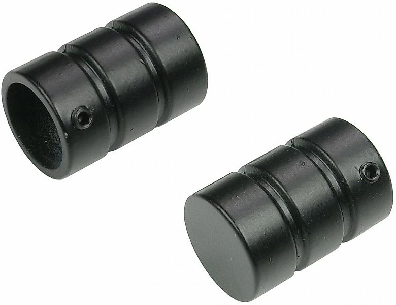 Liedeco Gardinenstangen-Endstück "Zylinder mit Rille" für Gardinenstangen Ø günstig online kaufen