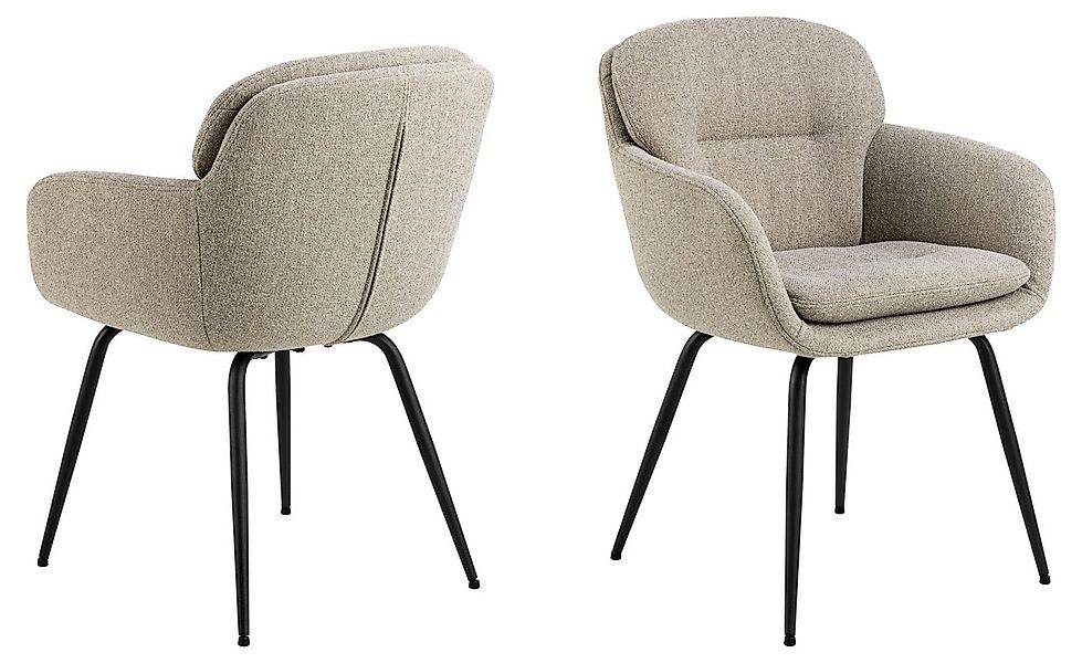 ACTONA GROUP Esszimmerstuhl Dora, Esszimmerstuhl mit Armlehne, Alea Beige, günstig online kaufen