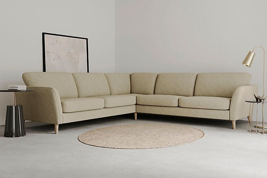 Home affaire Ecksofa »MARSEILLE 278/278 cm, L-Form, Webstoff, Flachgewebe, günstig online kaufen
