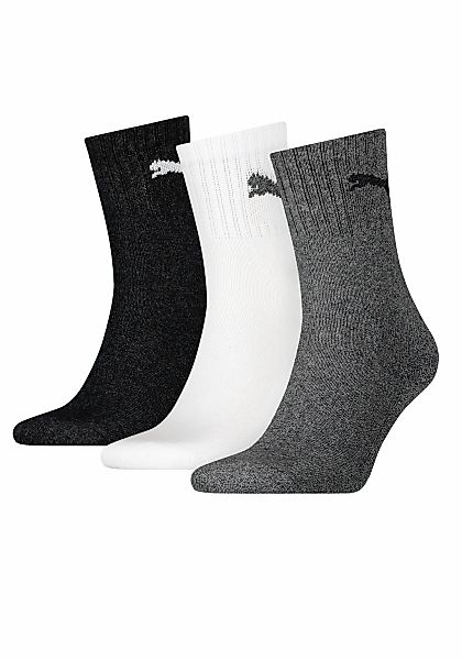 PUMA Sportsocken "short crew", (3 Paar), gepolsterte Frottee-Sohle, atmungs günstig online kaufen