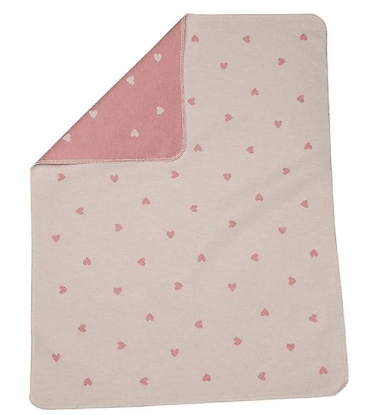 Babydecke Juwel 'Herzen allover' 70 x günstig online kaufen