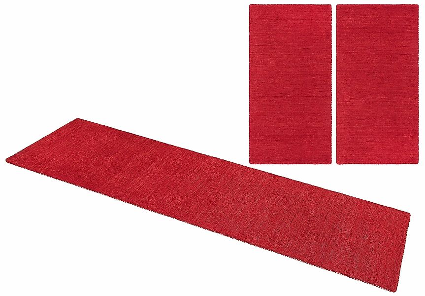 THEKO Bettumrandung Gabbeh Uni, Handweb Teppich, günstig online kaufen